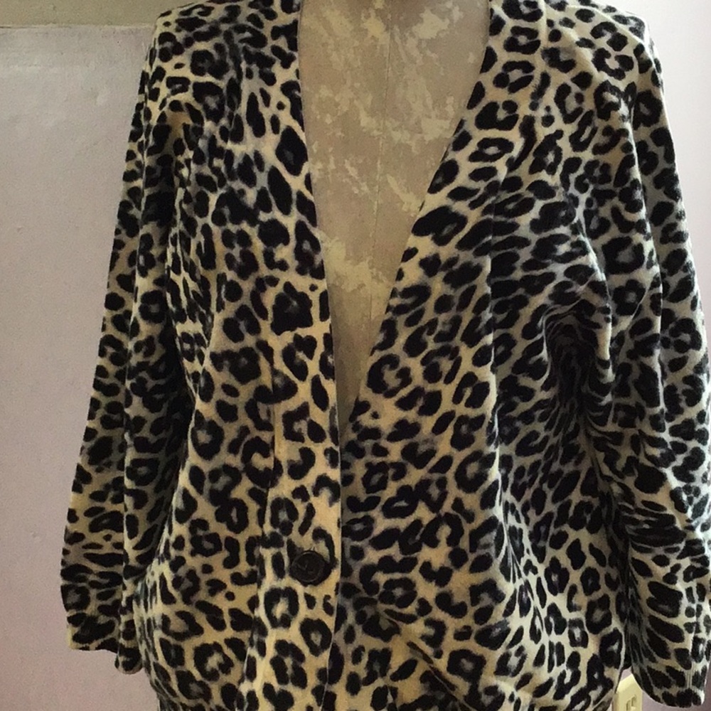 Chico’s animal print cardigan